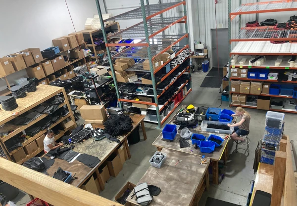 Scenes from the production floor.