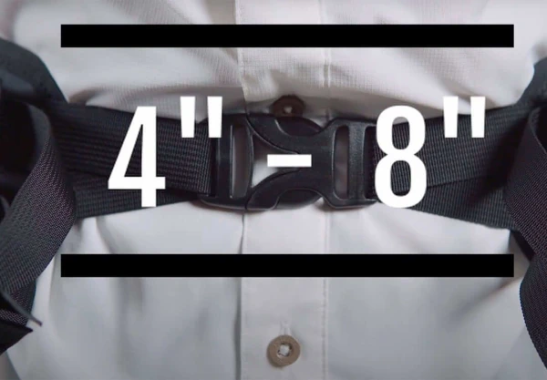 ALLOW 4 – 8 INCHES OF ROOM BETWEEN WINGS FOR WEBBING