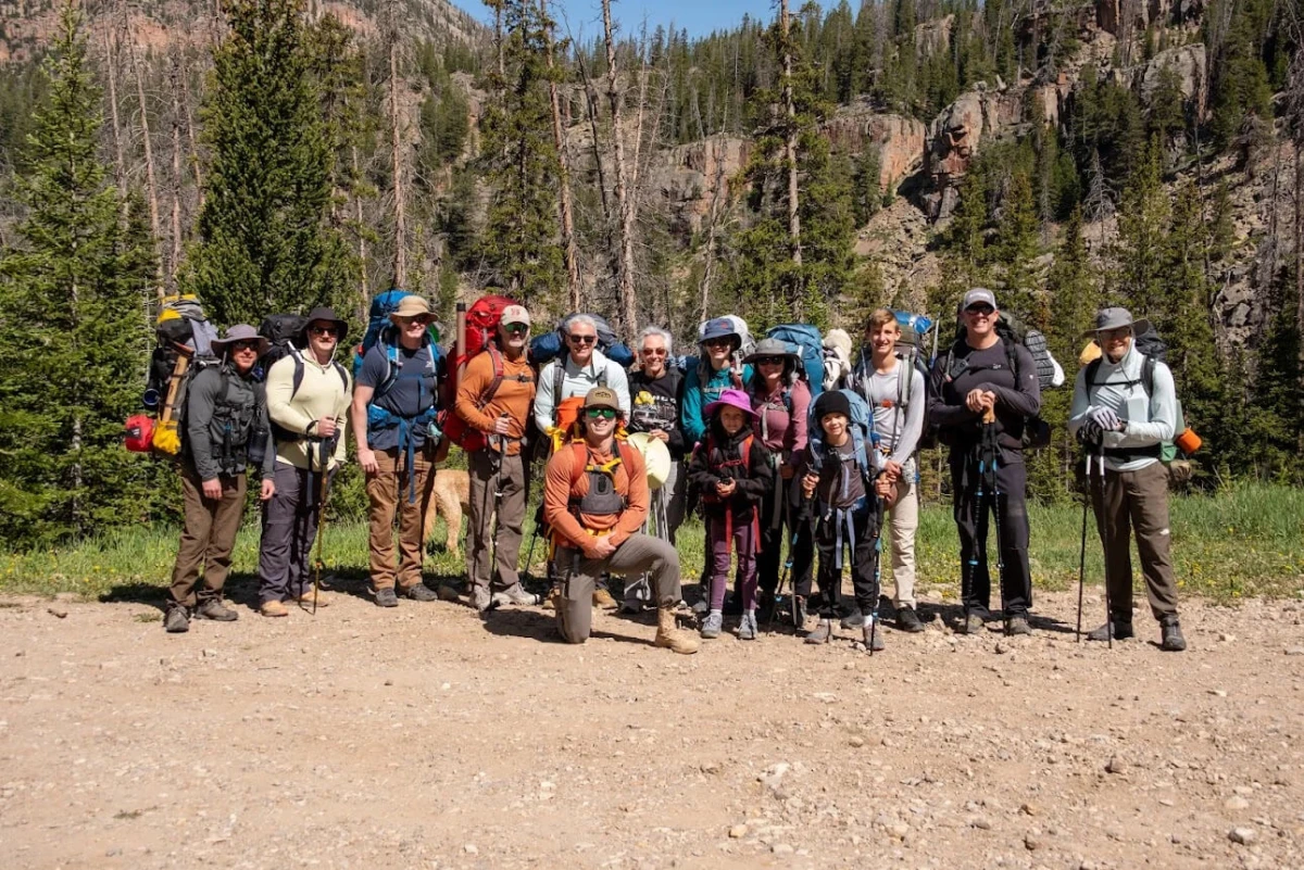 Ryan’s family on their group trip.
